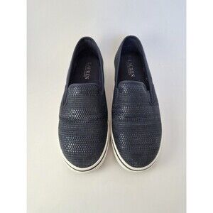 Ralph Lauren Womens Navy Janis Slip On Sneakers Woven 7B